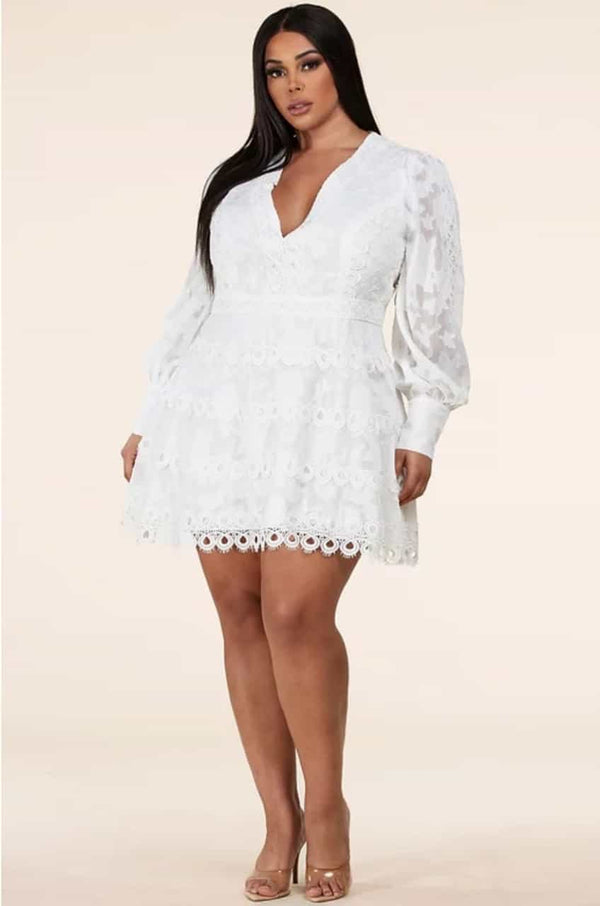 White Plus Size Dress